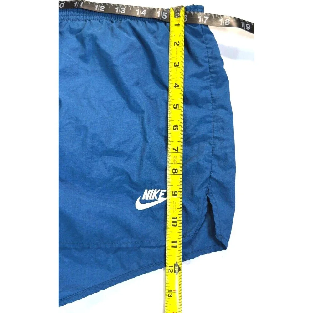 Vintage 90s Nike Challenger Running Shorts  Made in USA Blue Split Rare Retro